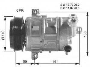 NRF 32544G kompresorius, oro kondicionierius 
 Oro kondicionavimas -> Kompresorius/dalys
51831803, 55701201, 71746716, 51831803