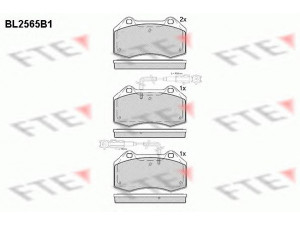 FTE BL2565B1 stabdžių trinkelių rinkinys, diskinis stabdys 
 Techninės priežiūros dalys -> Papildomas remontas
51934099, 68243338AA, 71765466