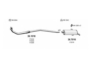 ASSO ART1878 išmetimo sistema 
 Išmetimo sistema -> Išmetimo sistema, visa