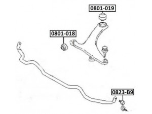 ASVA 0823-B9 šarnyro stabilizatorius 
 Ašies montavimas/vairavimo mechanizmas/ratai -> Stabilizatorius/fiksatoriai -> Savaime išsilyginanti atrama
20420-XA000