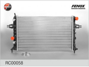 FENOX RC00058 radiatorius, variklio aušinimas 
 Aušinimo sistema -> Radiatorius/alyvos aušintuvas -> Radiatorius/dalys
1300189, 1300196, 1300214, 1300257