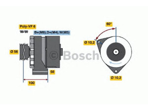 BOSCH 6 033 GB3 030 kintamosios srovės generatorius 
 Elektros įranga -> Kint. sr. generatorius/dalys -> Kintamosios srovės generatorius
011 154 22 02, A 011 154 22 02