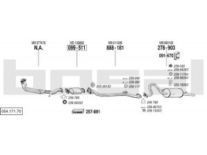 BOSAL 054.171.70 išmetimo sistema 
 Išmetimo sistema -> Išmetimo sistema, visa
