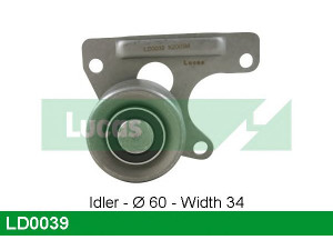 LUCAS ENGINE DRIVE LD0039 įtempiklio skriemulys, paskirstymo diržas