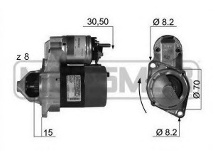 MESSMER 220027 starteris 
 Elektros įranga -> Starterio sistema -> Starteris
004 151 85 01, 005 151 21 01, 005 151 21 01 0080