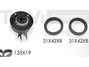 TREVI AUTOMOTIVE KD1160S1 paskirstymo diržo komplektas 
 Techninės priežiūros dalys -> Papildomas remontas