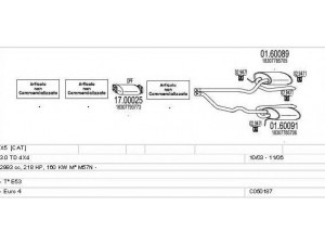 MTS C050187000889 išmetimo sistema 
 Išmetimo sistema -> Išmetimo sistema, visa