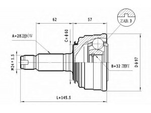 STATIM C.419 jungčių komplektas, kardaninis velenas 
 Ratų pavara -> Sujungimai/komplektas
44306-SM4-010, 44305-SM4-000, 44305-SF1-915