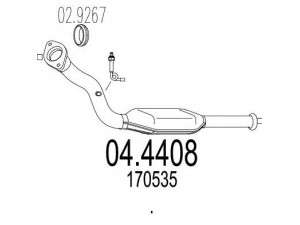 MTS 04.4408 katalizatoriaus keitiklis 
 Išmetimo sistema -> Katalizatoriaus keitiklis
170535