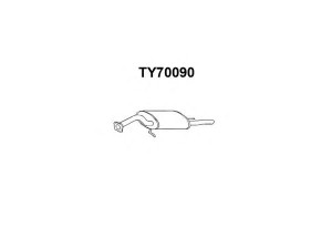 VENEPORTE TY70090 galinis duslintuvas 
 Išmetimo sistema -> Duslintuvas
1743016430, 1743016460, 1743016790