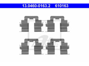 ATE 13.0460-0163.2 priedų komplektas, diskinių stabdžių trinkelės 
 Stabdžių sistema -> Diskinis stabdys -> Stabdžių dalys/priedai