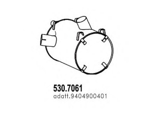 ASSO 530.7061 vidurinis / galinis duslintuvas 
 Išmetimo sistema -> Duslintuvas
9404000401