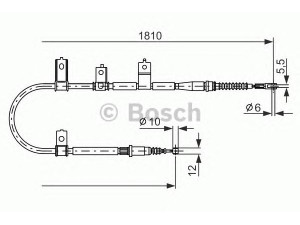 BOSCH 1 987 477 672 trosas, stovėjimo stabdys 
 Stabdžių sistema -> Valdymo svirtys/trosai
GVC 1049, GVC 9021 49