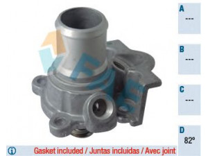 FAE 5309982 termostatas, aušinimo skystis 
 Aušinimo sistema -> Termostatas/tarpiklis -> Thermostat
0504013931, 0504017209, 504013931