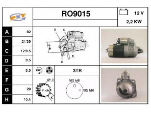 SNRA RO9015 starteris 
 Elektros įranga -> Starterio sistema -> Starteris
60512969