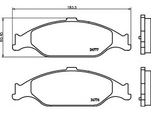 HELLA 8DB 355 014-611 stabdžių trinkelių rinkinys, diskinis stabdys 
 Techninės priežiūros dalys -> Papildomas remontas
XR3Z2001AA