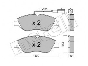 METELLI 22-0577-1 stabdžių trinkelių rinkinys, diskinis stabdys 
 Techninės priežiūros dalys -> Papildomas remontas
77365188, 77365808, 77365188, 77365808