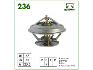 MTE-THOMSON 236.80 termostatas, aušinimo skystis 
 Aušinimo sistema -> Termostatas/tarpiklis -> Thermostat
11.531.264.668, 11.531.265.085
