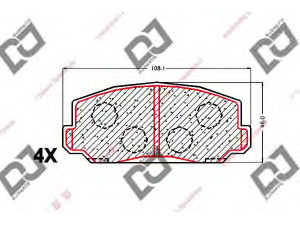DJ PARTS BP1731 stabdžių trinkelių rinkinys, diskinis stabdys 
 Techninės priežiūros dalys -> Papildomas remontas
06045-671-671, 06045671671, 064A5-689-000