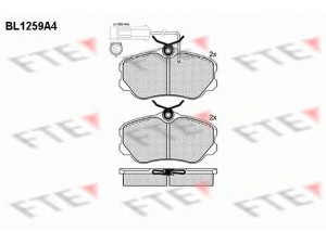 FTE BL1259A4 stabdžių trinkelių rinkinys, diskinis stabdys 
 Techninės priežiūros dalys -> Papildomas remontas
00607945816, 00609946023, 5892313