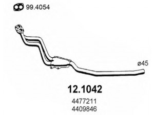 ASSO 12.1042 išleidimo kolektorius 
 Išmetimo sistema -> Išmetimo vamzdžiai
4409846, 4477211