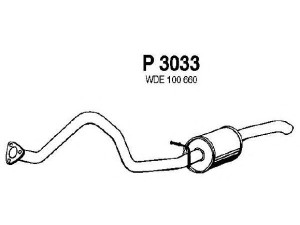 FENNO P3033 galinis duslintuvas 
 Išmetimo sistema -> Duslintuvas
WDE100660