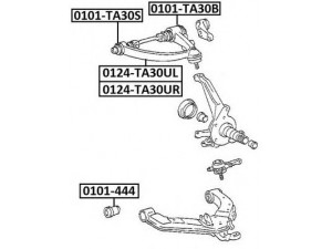 ASVA 0124-TA30UL vikšro valdymo svirtis 
 Ašies montavimas/vairavimo mechanizmas/ratai -> Valdymo svirtis/pasukamosios svirties sujungimas -> Vairo trauklės (valdymo svirtis, išilginis balansyras, diago
48067-28030, 48067-28050