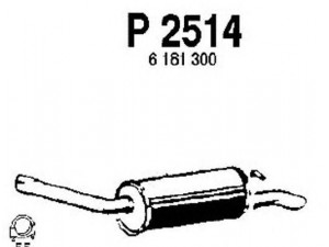 FENNO P2514 galinis duslintuvas 
 Išmetimo sistema -> Duslintuvas
5023345, 6156606, 6181300