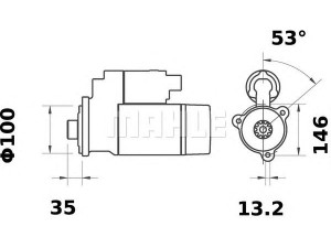 MAHLE ORIGINAL MS 286 starteris