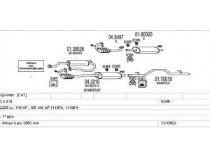 MTS C210582008037 išmetimo sistema 
 Išmetimo sistema -> Išmetimo sistema, visa