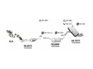 ASSO ART4251 išmetimo sistema 
 Išmetimo sistema -> Išmetimo sistema, visa