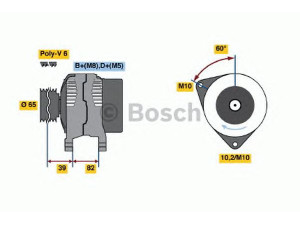 BOSCH 0 123 510 092 kintamosios srovės generatorius 
 Elektros įranga -> Kint. sr. generatorius/dalys -> Kintamosios srovės generatorius