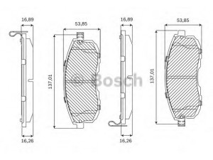 BOSCH F 03B 050 041 stabdžių trinkelių rinkinys, diskinis stabdys 
 Techninės priežiūros dalys -> Papildomas remontas