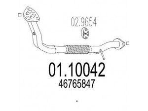 MTS 01.10042 išleidimo kolektorius 
 Išmetimo sistema -> Išmetimo vamzdžiai
46765847