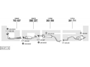BOSAL 034.971.18 išmetimo sistema 
 Išmetimo sistema -> Išmetimo sistema, visa