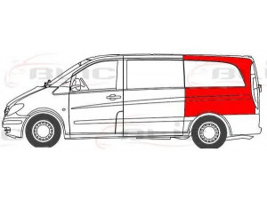 BLIC 6504-03-3542577P sparnas 
 Kėbulas -> Transporto priemonės galas -> Sparnas/montavimo dalys