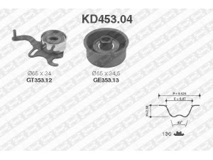 SNR KD453.04 paskirstymo diržo komplektas 
 Techninės priežiūros dalys -> Papildomas remontas
1606340, 636730, 636735, 93188127