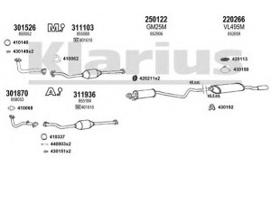 KLARIUS 390885E išmetimo sistema 
 Išmetimo sistema -> Išmetimo sistema, visa