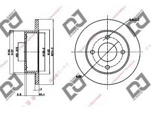 DJ PARTS BD1553 stabdžių diskas 
 Dviratė transporto priemonės -> Stabdžių sistema -> Stabdžių diskai / priedai
40206-21B01, 4020621B01