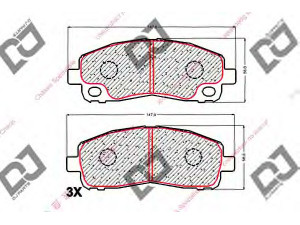 DJ PARTS BP1809 stabdžių trinkelių rinkinys, diskinis stabdys 
 Techninės priežiūros dalys -> Papildomas remontas
MK449937, MK529247, MK529355, MK529381
