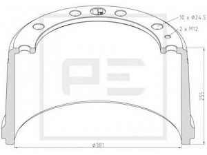 PE Automotive 146.113-00A stabdžių būgnas 
 Stabdžių sistema -> Būgninis stabdys -> Stabdžių būgnas
006798897, 06798897, 6 798 897