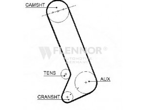 FLENNOR 1002 paskirstymo diržas 
 Techninės priežiūros dalys -> Papildomas remontas
4387534, TB000132