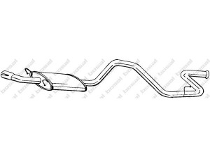 BOSAL 284-081 galinis duslintuvas 
 Išmetimo sistema -> Duslintuvas
1002912, 1019684, 1020805, 1492195