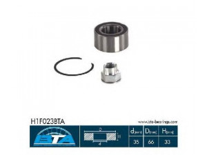 BTA H1F023BTA rato guolio komplektas 
 Ašies montavimas/vairavimo mechanizmas/ratai -> Rato stebulė/montavimas -> Rato guolis
71714458