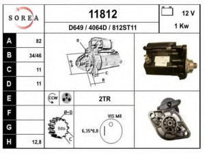 EAI 11812 starteris
M1T70381, M1T70387, 429917200, 429917210