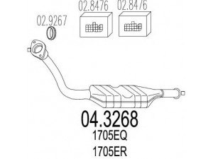 MTS 04.3268 katalizatoriaus keitiklis 
 Išmetimo sistema -> Katalizatoriaus keitiklis
1705EQ, 1705ER, 1705JJ, 1705EQ