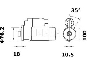 MAHLE ORIGINAL MS 116 starteris
5840 176 0, 5840 215 0, 5840 218 0