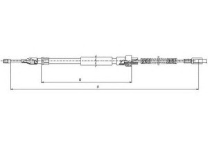 TEXTAR 44004000 trosas, stovėjimo stabdys 
 Stabdžių sistema -> Valdymo svirtys/trosai
291609701, 291609701A, 291609701C