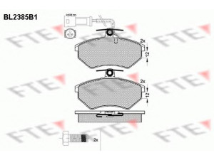 FTE BL2385B1 stabdžių trinkelių rinkinys, diskinis stabdys 
 Techninės priežiūros dalys -> Papildomas remontas
431 698 151 B, 8A0 698 151, 357 698 151 F