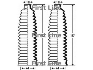 FIRST LINE FSG3273 gofruotoji membrana, vairavimas 
 Vairavimas -> Gofruotoji membrana/sandarinimai
32106765234